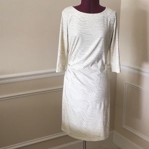 J.McLaughlin ivory and gray dress size L
